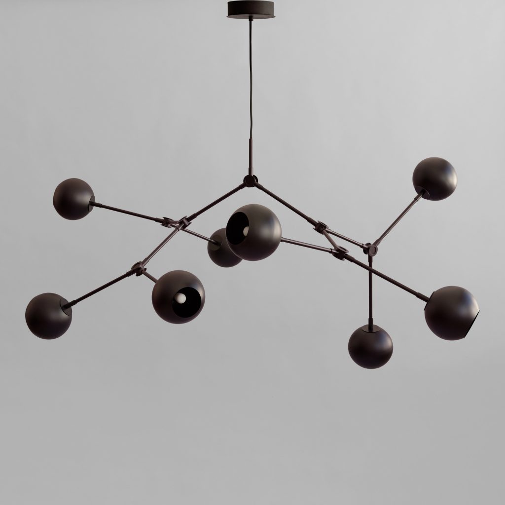 Drop Chandelier Globe - Burned Black (5m)
