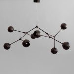 Drop Chandelier Globe - Burned Black (5m) 1