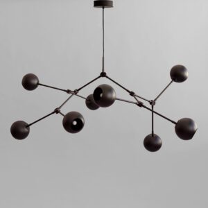 Drop Chandelier Globe - Burned Black (5m)