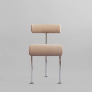 Hiro-ruokatuoli, ruostumaton teräs - Nubuck – tuotekuva