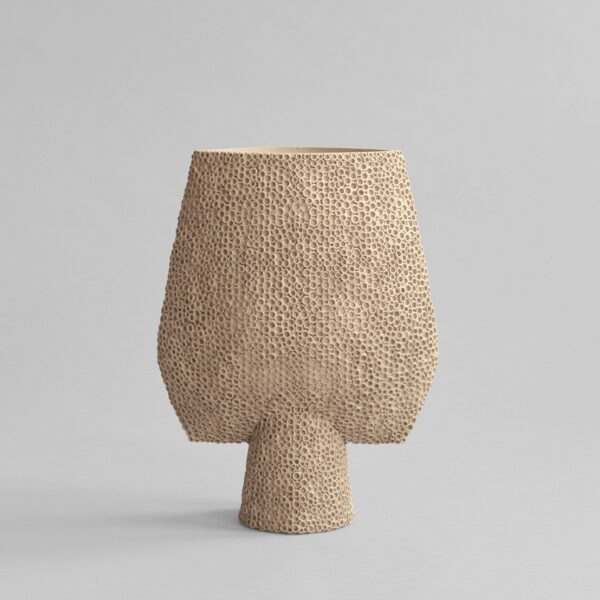 Sphere Vase Square Shisen, Big - Sand – tuotekuva
