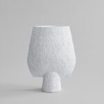 Sphere Vase Square Shisen, Big - Bone White 1