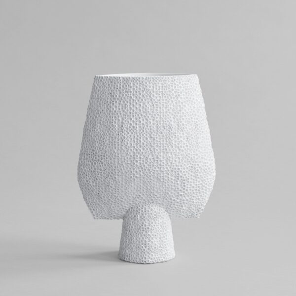 Sphere Vase Square Shisen, Big - Bone White – tuotekuva