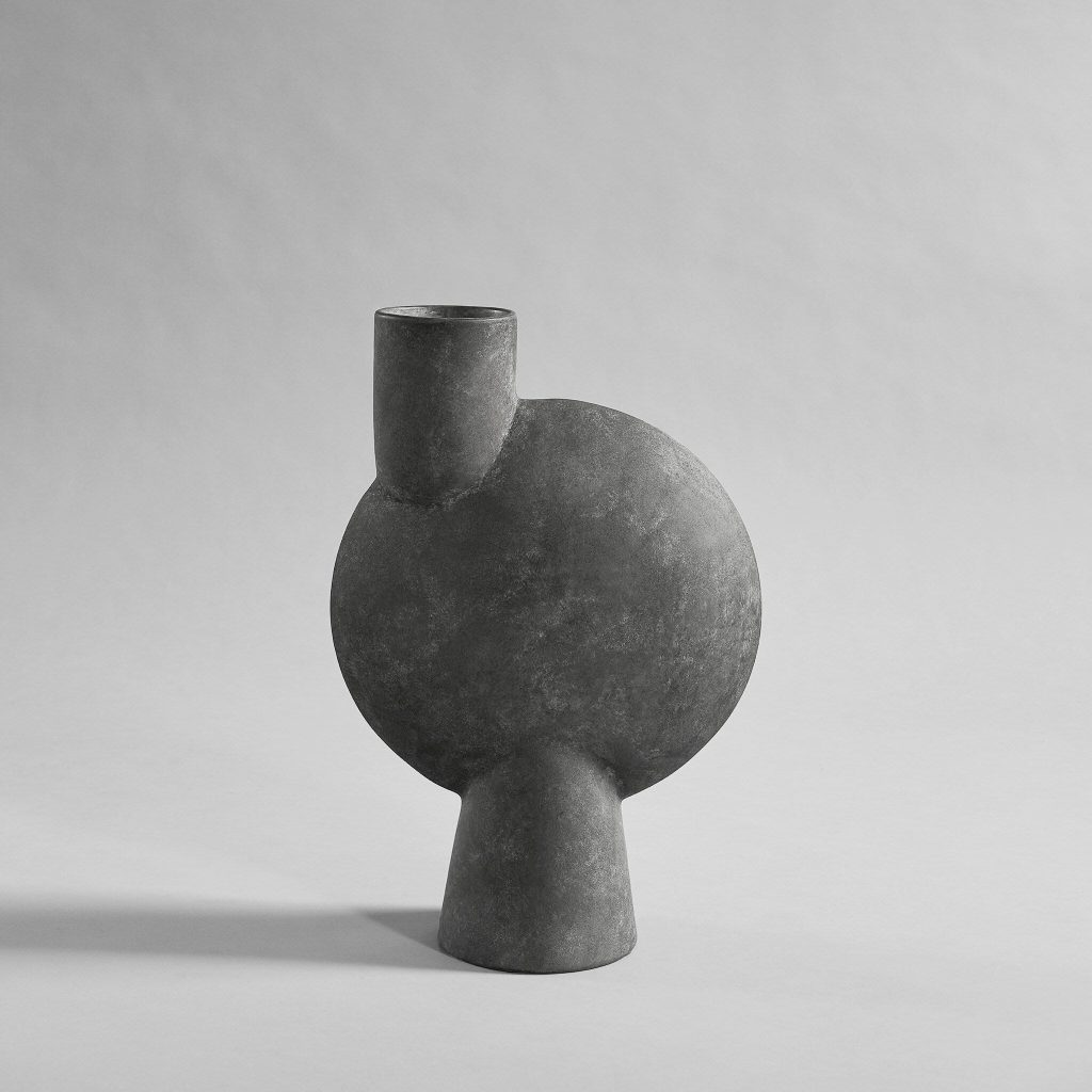 Sphere Vase Bubl, Big - Tummanharmaa
