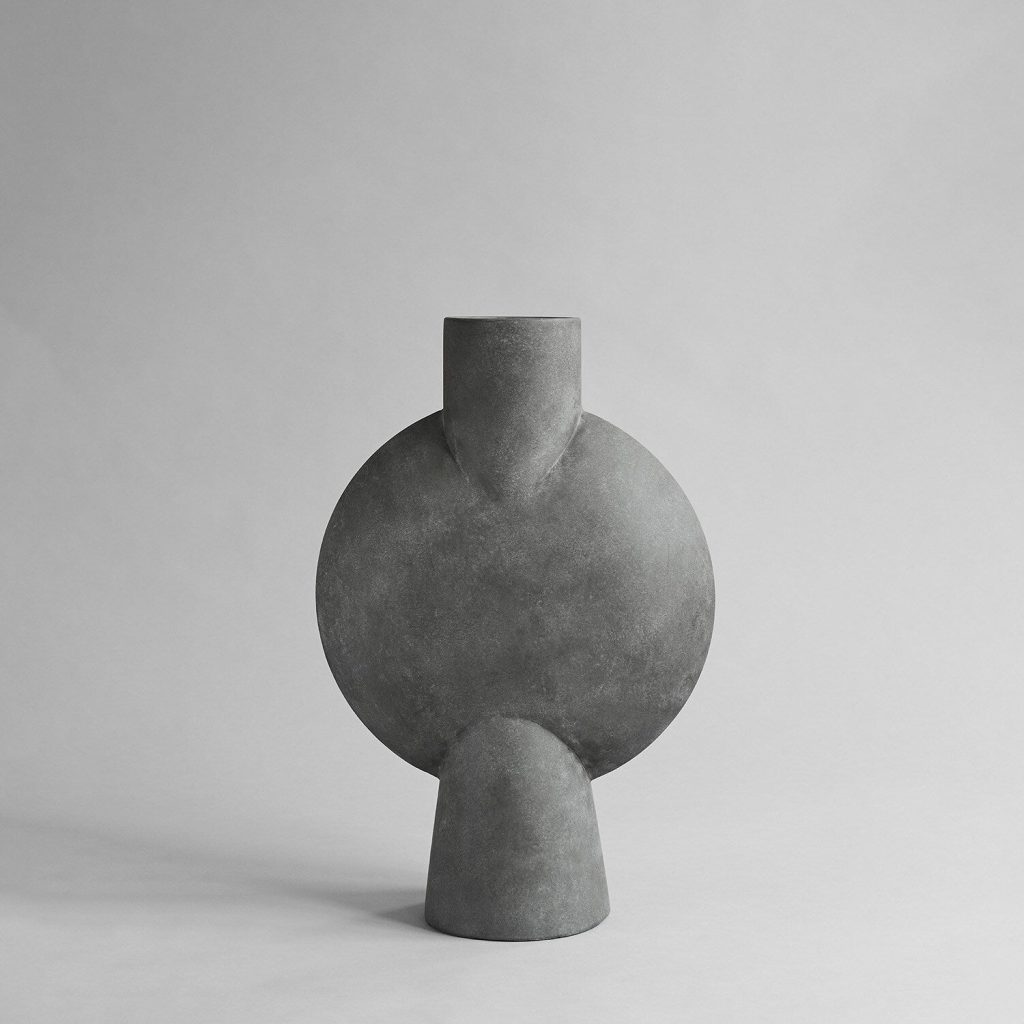 Sphere Vase Bubl, Hexa - tummanharmaa