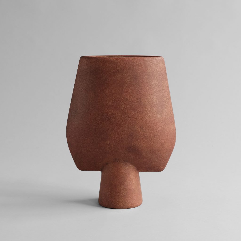 Sphere Vase Square, Big - Terracotta