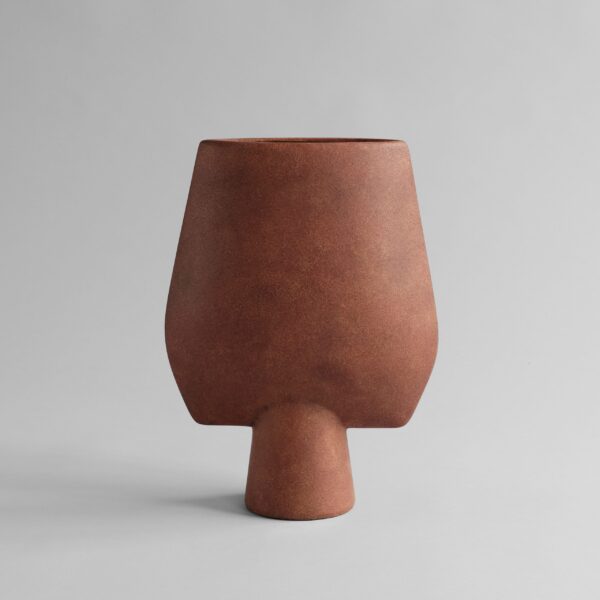 Sphere Vase Square, Big - Terracotta – tuotekuva
