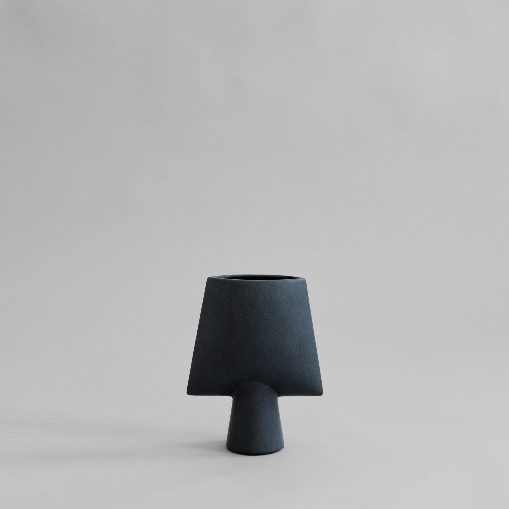 Sphere Vase Square, Mini - Musta