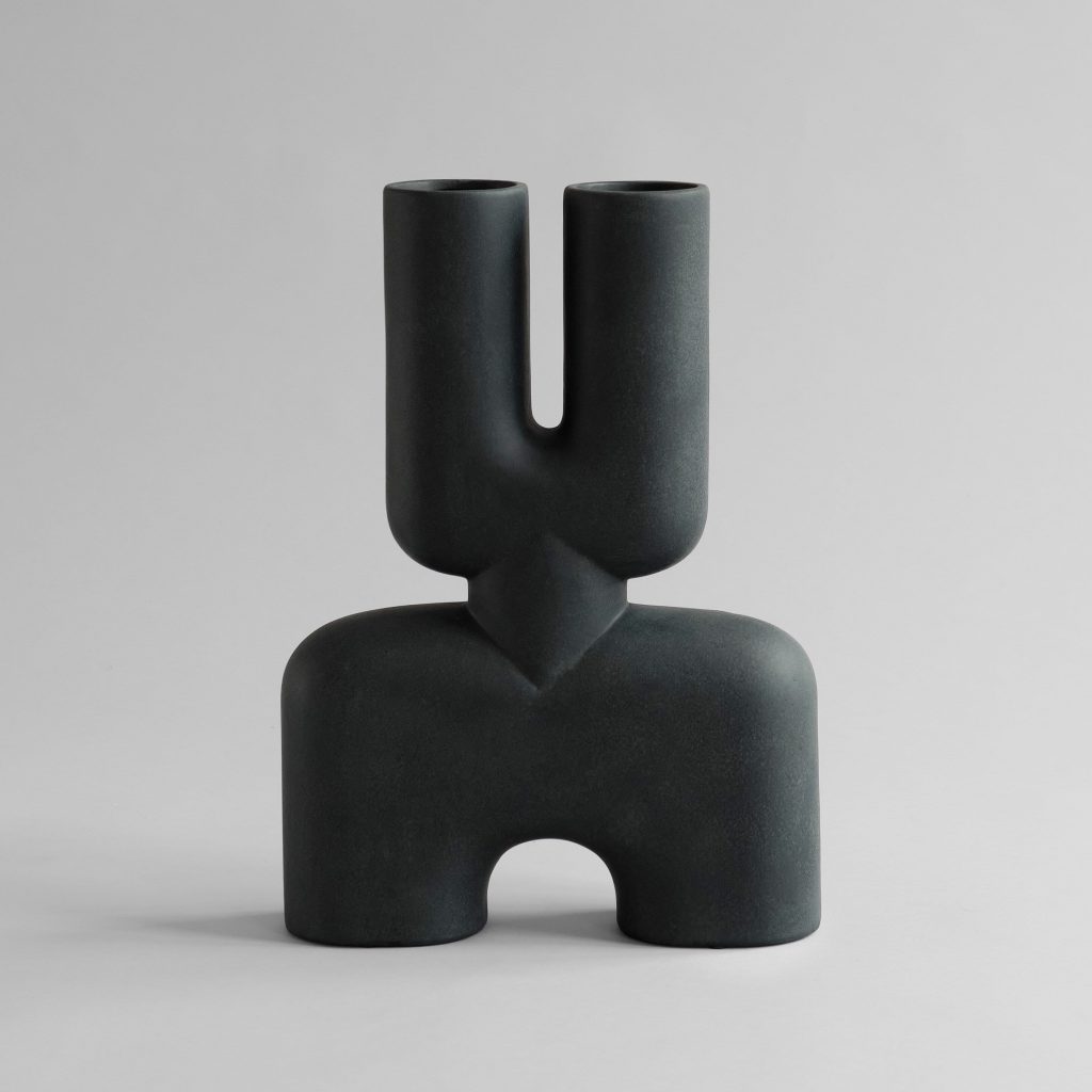 Cobra Vase Double, Medio - Musta