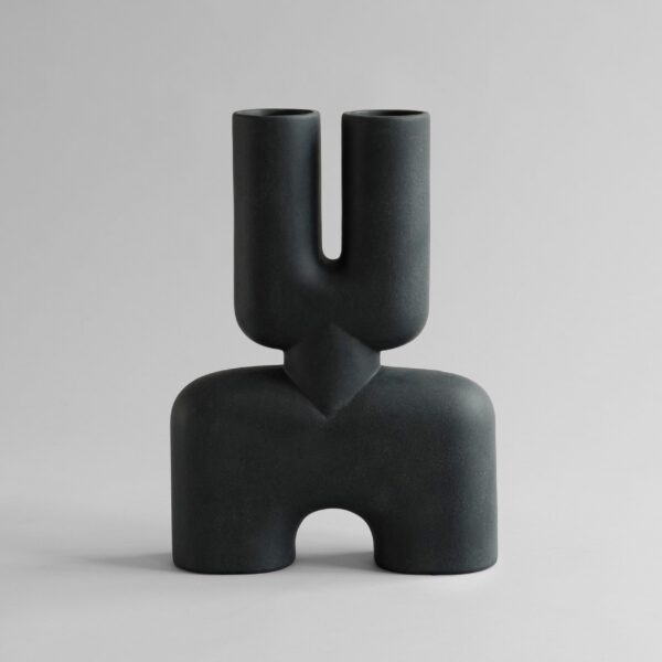 Cobra Vase Double, Medio - Musta – tuotekuva