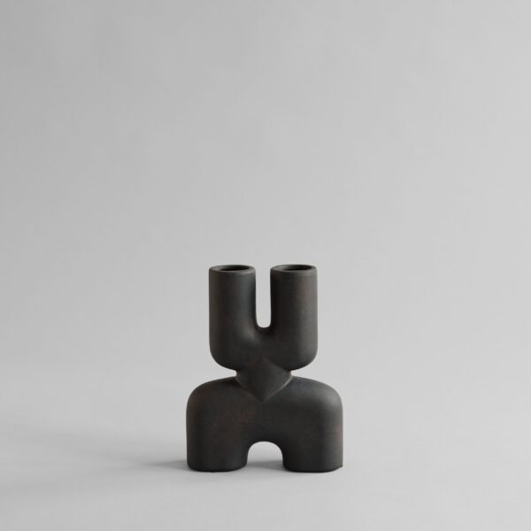Cobra Vase Double, Mini - Coffee – tuotekuva