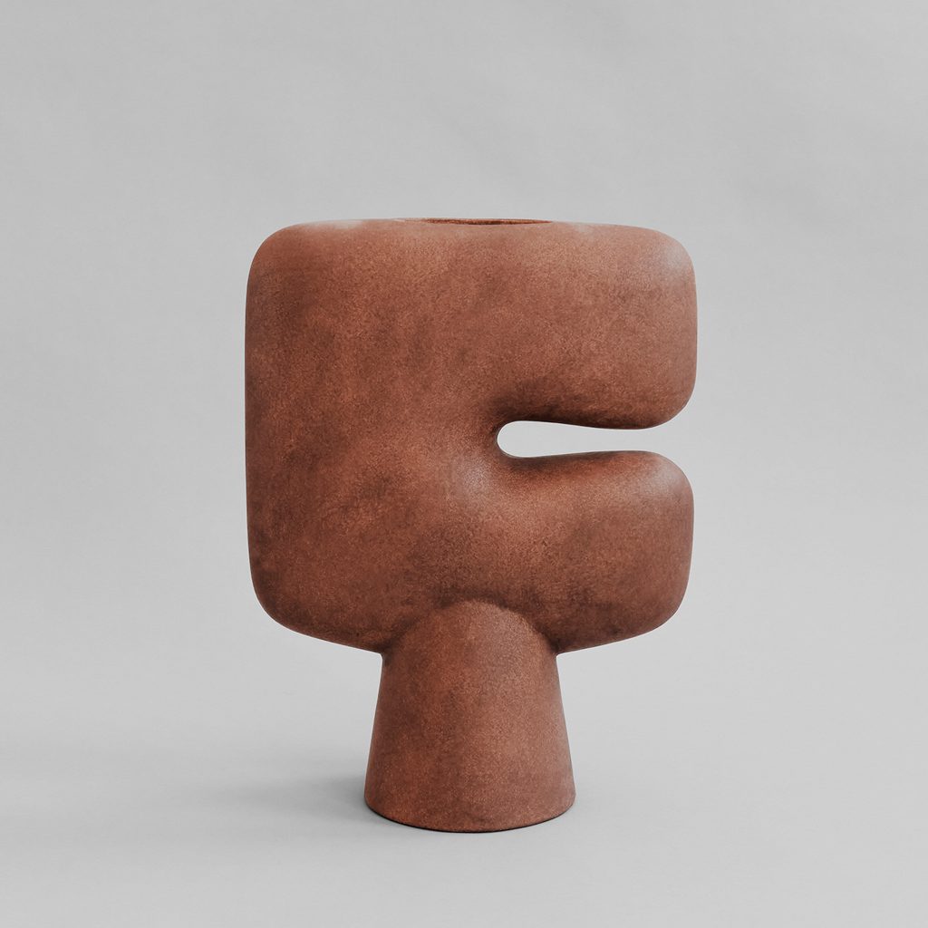 Tribal-maljakko, iso - Terrakotta