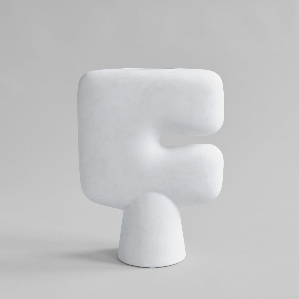 Tribal-maljakko, iso - Bone White