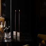 Cube-kynttilänjalat - Silver Travertine 2