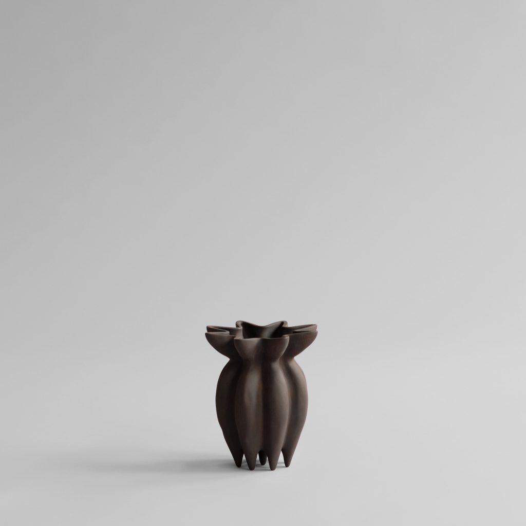 Lotus-maljakko, pieni - Coffee