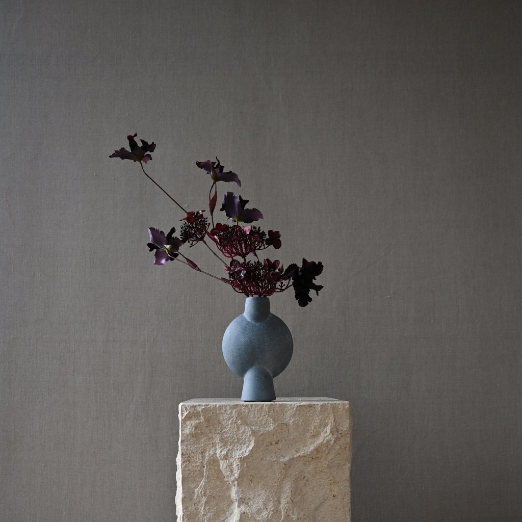 Sphere Vase Bubl, Mini - Vaaleanharmaa