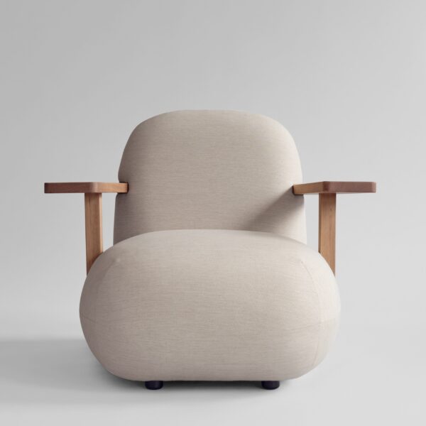 Toe Chair -käsinojallinen nojatuoli - Teak / Warm Ash – tuotekuva