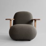 Toe Chair -käsinojatuoli - Teak / Stone Gray 1