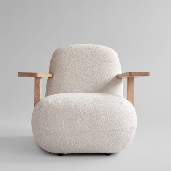 Toe Chair Armrest - Natural Oak / Off White – tuotekuva