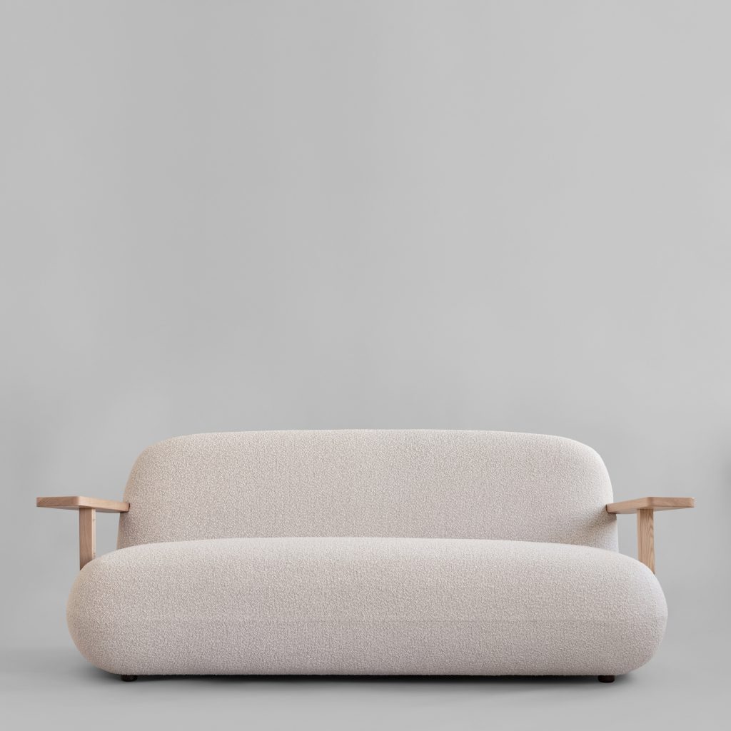 Toe-sohva - Natural Oak / Off White