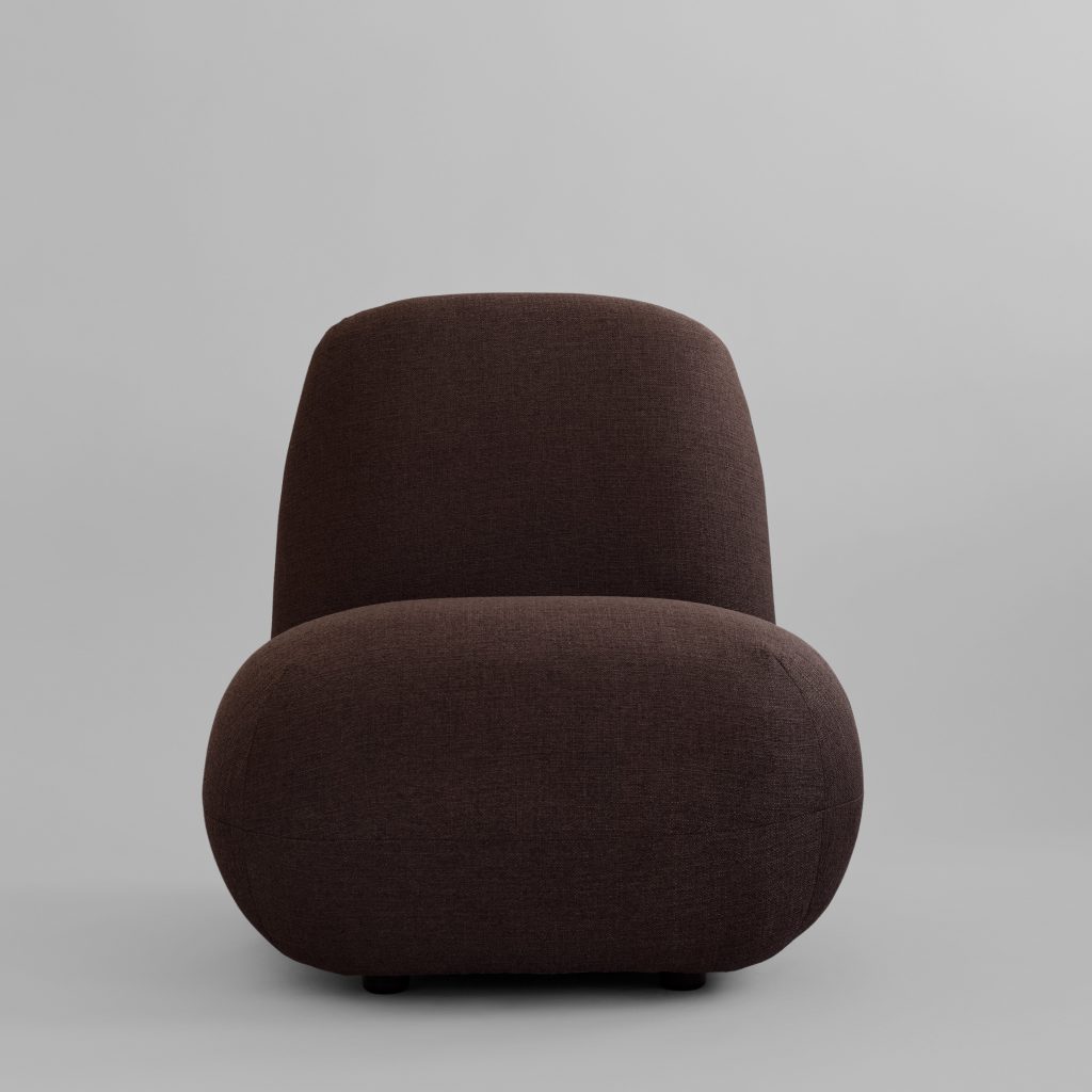 Toe Chair, Flat - Tummanruskea